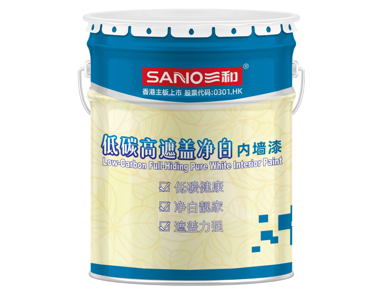 低碳高遮盖净白内墙漆